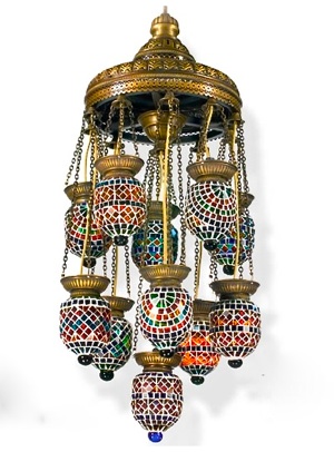 Turkish Mosaic glass Chandelier