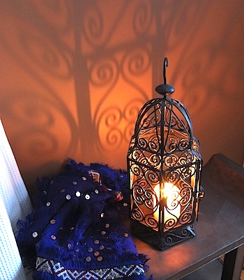 wrought iron Moroccan lantern