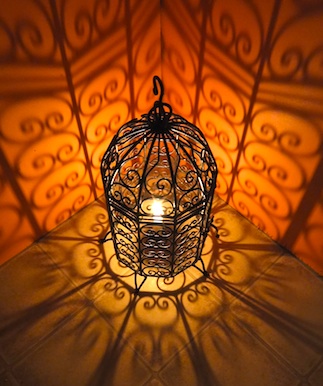 wrought iron Moroccan lantern