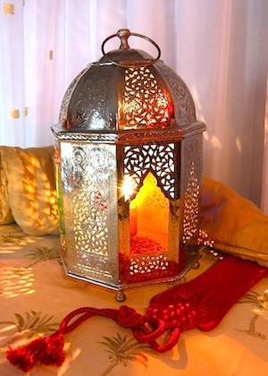 Silver Moroccan lamp