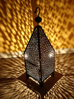 Moroccan iron garden lantern