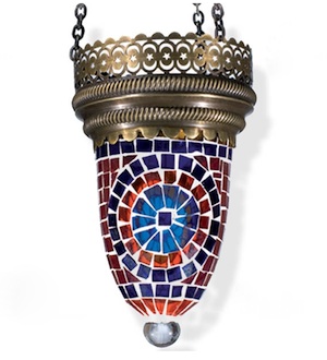 Turkish mosaic hanging lamp