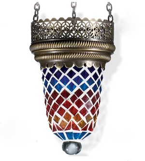 Turkish mosaic hanging lamp