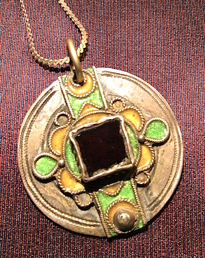 Berber enamel pendant