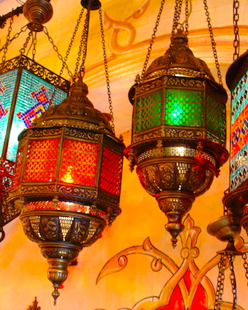 Turkish brass hanging lamps